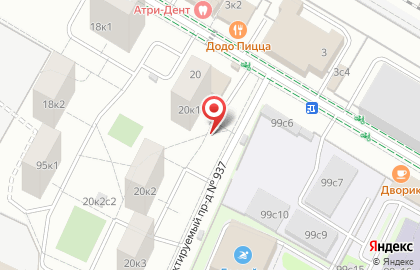 Киоск по продаже фруктов и овощей, район Жулебино на карте