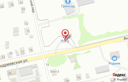 АЗС Ника на Андреевской улице на карте