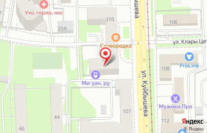 Магазин Унимаг в Свердловском районе на карте