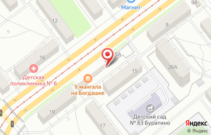 Продуктовый магазин в Засвияжском районе на карте