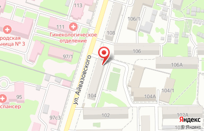 Химчистка-прачечная Снежинка на улице Айвазовского на карте