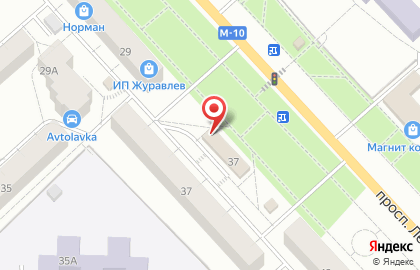 Продовольственный магазин Дарья на проспекте Ленина на карте
