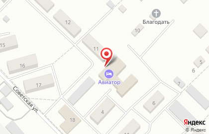 Гостиница Авиатор на Советской улице на карте
