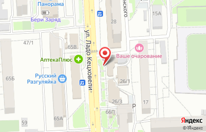 Магазин оптики Гламур в Железнодорожном районе на карте