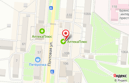 Оператор сотовой связи TELE2 Брянск на Почтовой улице на карте