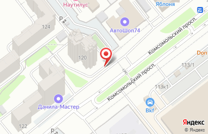 Киоск овощей и фруктов на Комсомольском проспекте на карте