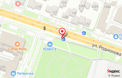 Указатель системы городского ориентирования №5747 по ул.Родионова, д.128 р на карте