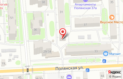 Магазин Мясное ассорти на Полянской улице на карте