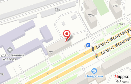 Столовая на проспекте Конституции, 75 к1 на карте