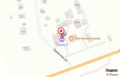 Кафе Джамбул на Заречной улице на карте