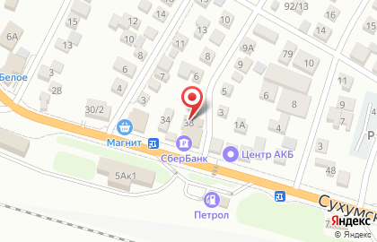 Банкомат Юго-Западный банк Сбербанка России на Сухумском шоссе, 38 на карте