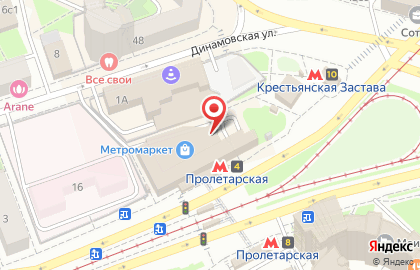 Салон сотовой связи МегаФон в 3-м Крутицком переулке на карте