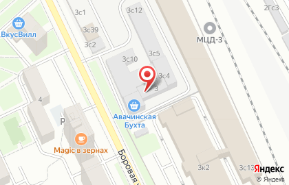 Московская чайная фабрика на Боровой улице на карте