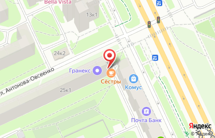 Магазин экотоваров Зелёный на улице Антонова-Овсеенко на карте