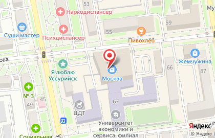 Супермаркет Москва на улице Суханова на карте