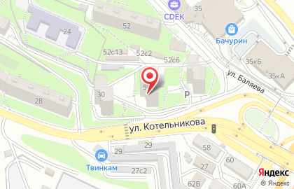 Киоск по продаже фруктов и овощей Fruti seven в Первореченском районе на карте