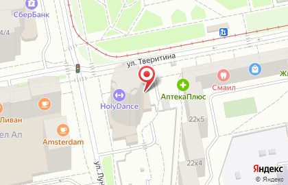 Фитнес-центр Спорт-тема на улице Луначарского на карте