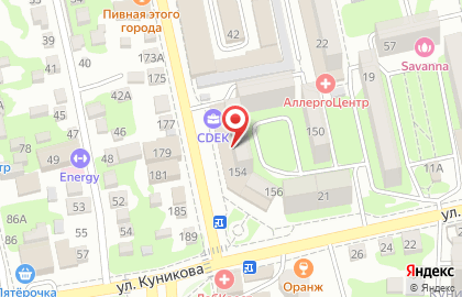 Торгово-производственная компания Фабрика носков на проспекте Дзержинского на карте