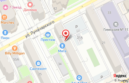 Лагуна на улице Пушкина на карте