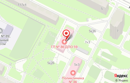 Детское поликлиническое отделение №59 на Киришской улице на карте