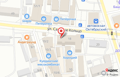 Аптека от склада в Октябрьском на карте
