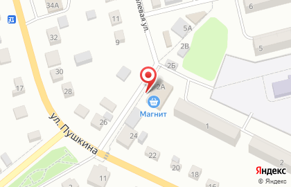 Супермаркет Магнит на Полевой улице на карте