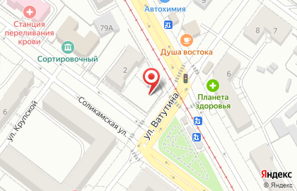 Киоск по продаже фруктов и овощей в Железнодорожном районе на карте