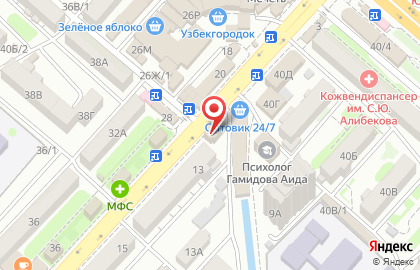 Магазин товаров для новорожденных Малыш на Ташкентской улице на карте