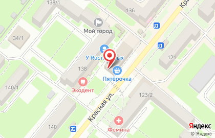 Магазин канцтоваров КанцОпт на Красной улице на карте