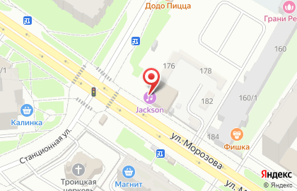 Магазин у дома Бристоль на улице Морозова на карте