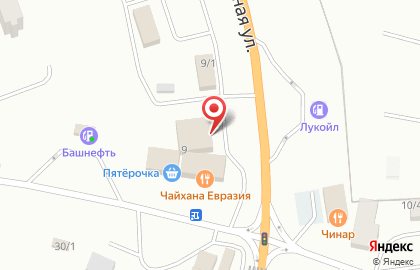 Супермаркет Пятёрочка на Шоссейной улице на карте