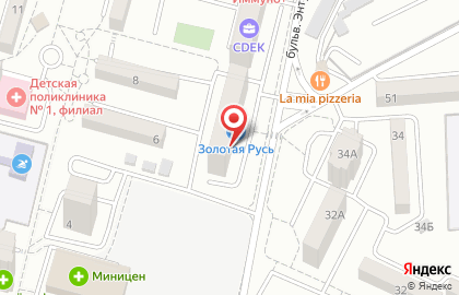 Ювелирный магазин Золотая Русь на улице Дзержинского на карте