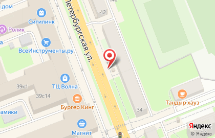 Киоск фастфудной продукции на Большой Санкт-Петербургской улице на карте