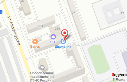 Магазин канцтоваров Школьник в Советском микрорайоне на карте