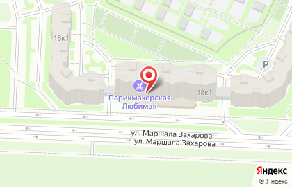 Продовольственный магазин Темп на улице Маршала Захарова на карте