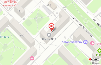 Средняя общеобразовательная школа №7 с дошкольным отделением в Москве на карте