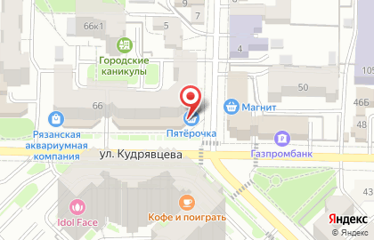 СберБанк России на улице Кудрявцева на карте