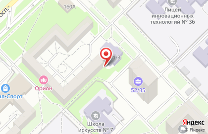Сауна Орион на Московском проспекте на карте