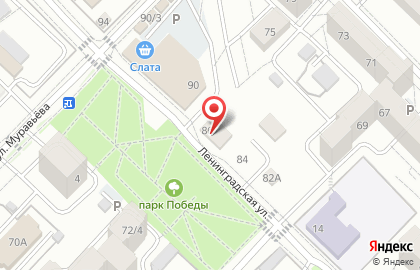 Кафе Амритта на улице Ленинградской на карте