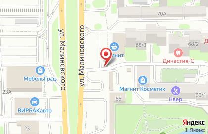 ШинАзия на улице Малиновского на карте