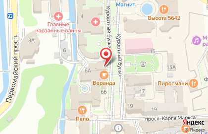 Кафе Мимино в Кисловодске на карте