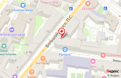 Суши Wok на Зверинской улице на карте