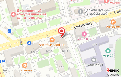 Парикмахерская Колорит в Октябрьском районе на карте