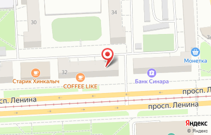 Магазин мясной продукции Ариант на проспекте Ленина на карте