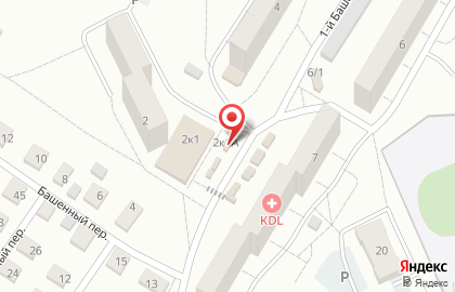Киоск по продаже мороженого СибХолод в Башенном переулке на карте