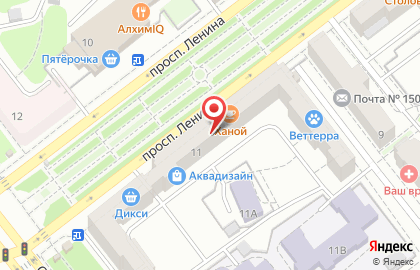 Сервисный центр по ремонту оргтехники Юнайт на проспекте Ленина на карте