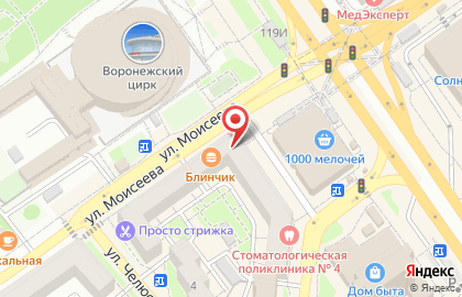 Банкомат СберБанк на улице Моисеева, 1 на карте