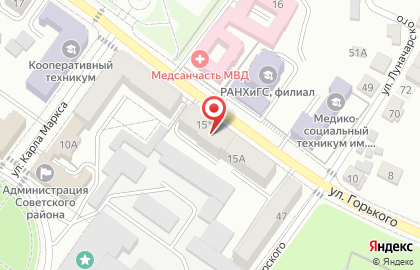 Центр помощи студентам ИнфоСервис в переулке Горького на карте