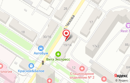 Магазин мясной продукции Ярмарка на улице Чехова на карте