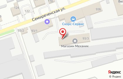 Магазин автозапчастей для грузовых автомобилей на Семиреченской улице на карте